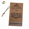 High Quality Apparel Kraft Hangtag Manufacturer Recyclable Custom Hang Tags for Jeans