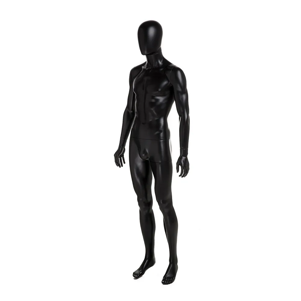 批发高品质男士黑色塑料人体模特抽象虚拟模型 sm1bkeg