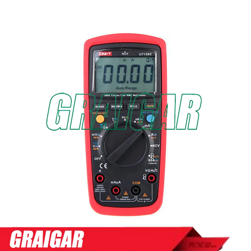 True Rms Digital Multimeters Unit Ut139c Ac Dc Voltage And Current