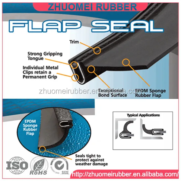 Black Locking Flap Seal Gasket - Buy Flap Seal,Locking Gasket,Rubber ...