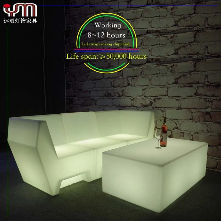 illuminated sofa yellow