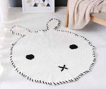 Hakeln Bunny Fox Bar Baby Gestrickte Matte Handmade Cartoon
