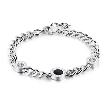 ladies silver chain bracelets