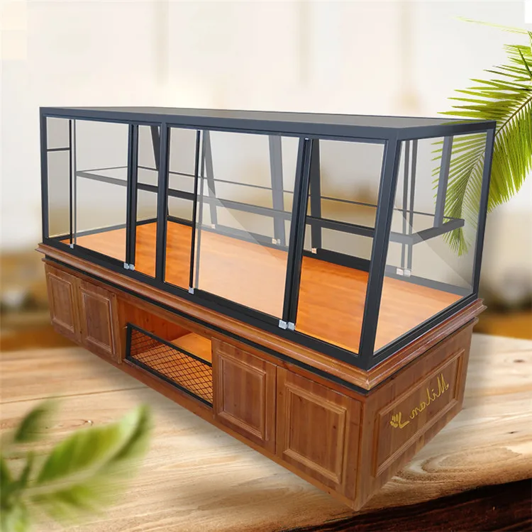 Wood Bread Display Stand Bakery Display Cabinet Bread Showcase Rack ...