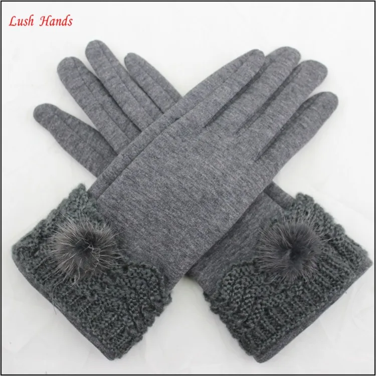 2016 spring micro velvet hand gloves touch finger hand gloves women
