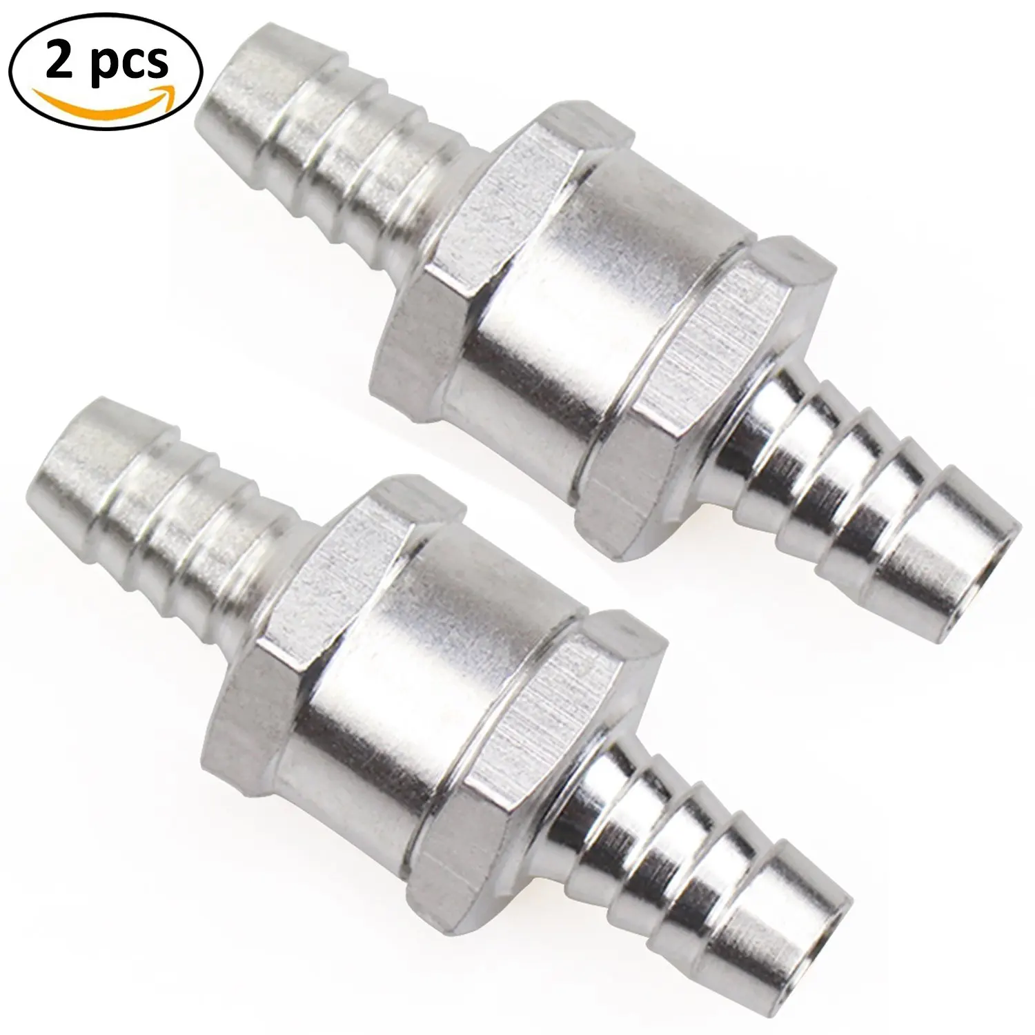 MagiDeal 2pcs Aluminum Alloy Fuel Non Return One Way Check Valves Petrol Diesel 12mm 1//2+10mm 3//8