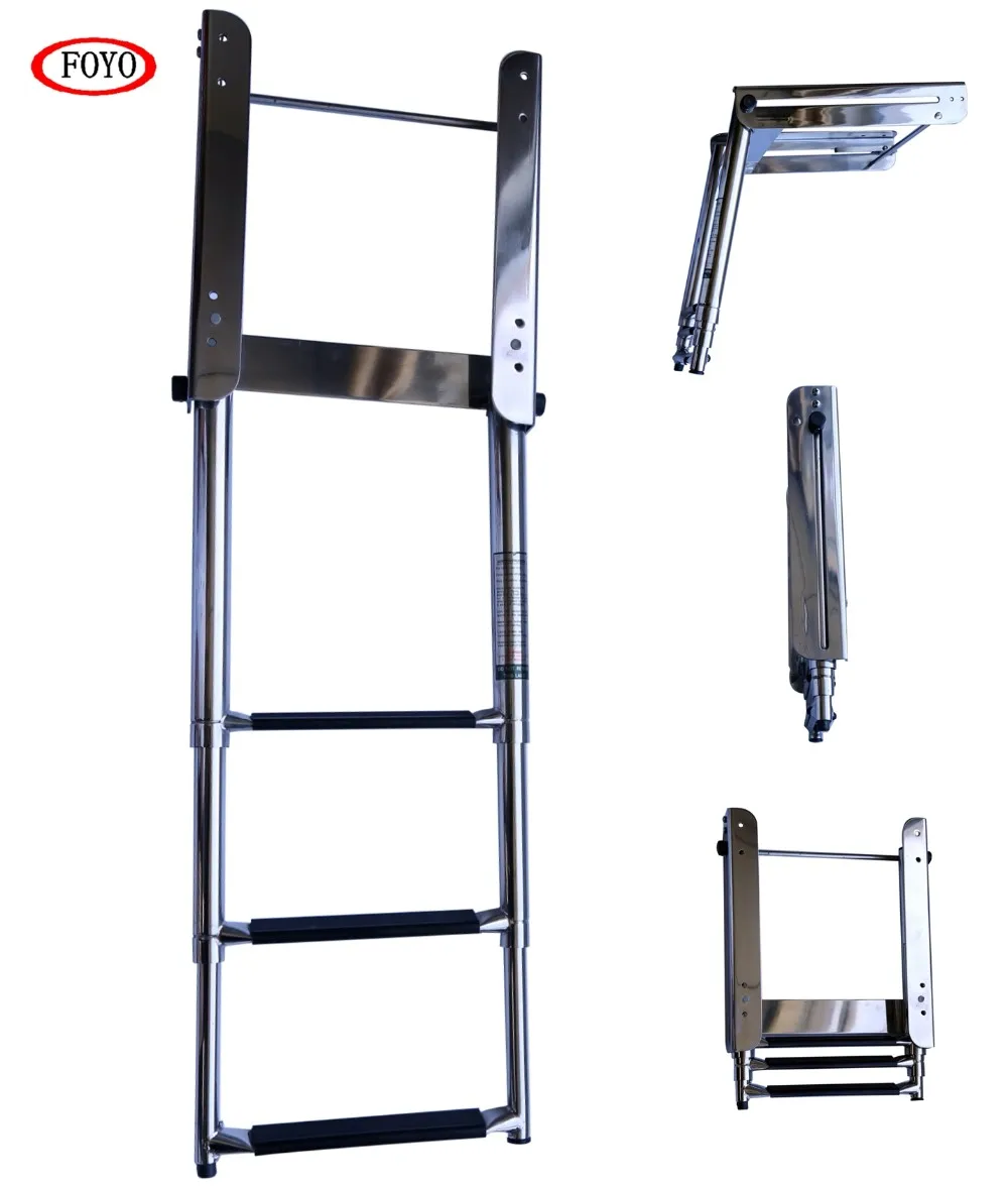 Marine Stainless Steel Adjustable Platform Telescopic Boat Boarding Ladder Buy Adjustable
