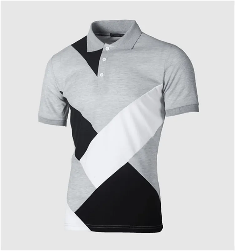 New Model Custom Logo Two Color Polyester Black Golf Polo T Shirts For ...