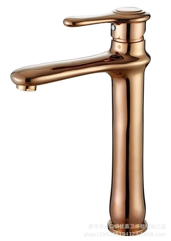 Furesnts Rose gold basin Faucets on the stage of the basin of Kitchen Sink Cold and Hot Faucets Bathroom Basin Mixer Faucets water mixing valve leading gold rose gold plating basin Faucets