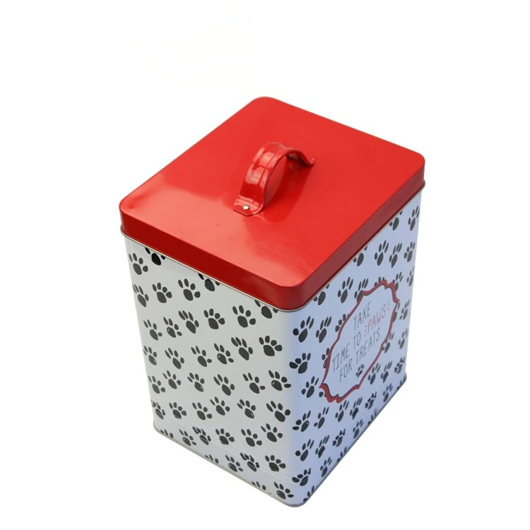 Bodenda factory wholesales square deep gift metal tin box with handle