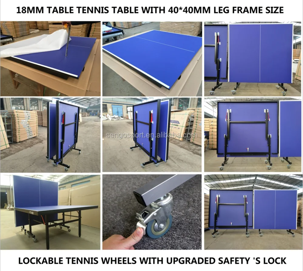 Folding Ping Pong Table With Wheels Portable Professional Compact