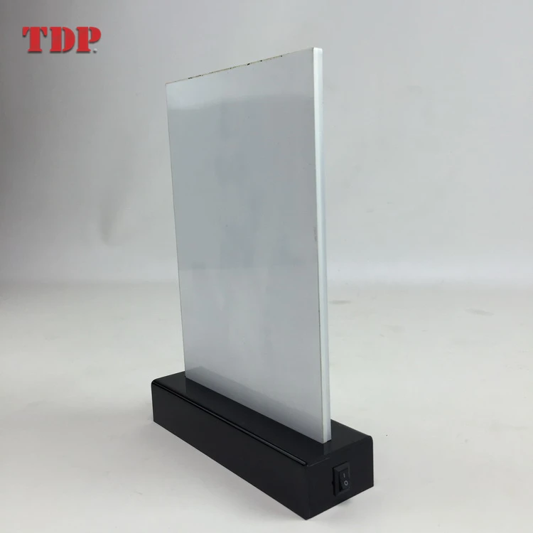 Customized Acrylic Edge Lit side advertising poster display LED Sign Boards