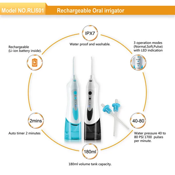RLI501 Teeth Irrigator Black & White