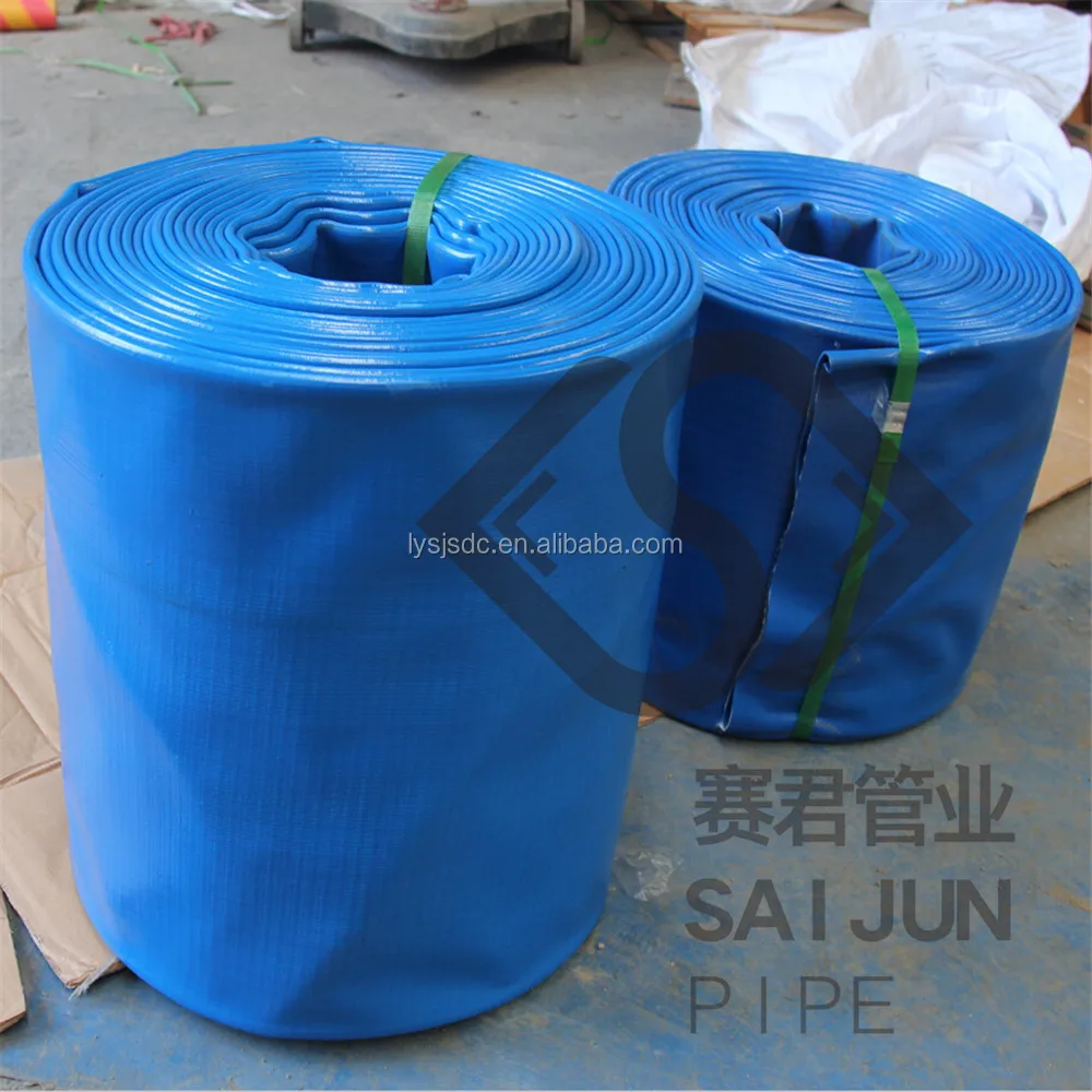 102mm Internal Diameter Blue PVC Lay flat Hose Water Pump Pipe Tube 50 Metres 