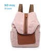 Canvas cotton pink fancy girl bagpack custom logo leather pretty backpack for women