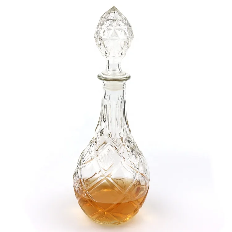 New Sale 2000ml 4000ml Big Capacity Oval Glass Wine Liquor Bottle With ...