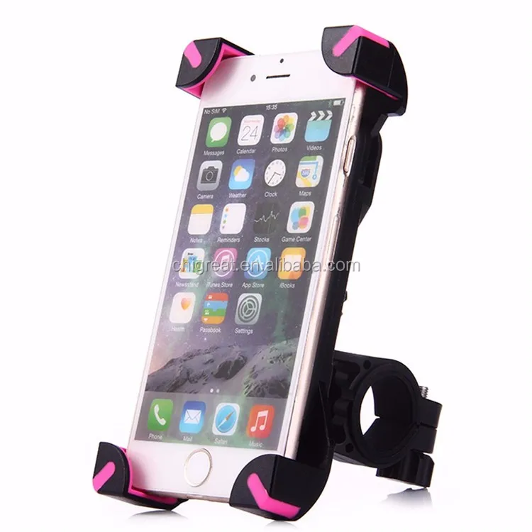 2016 new bicyle accessory Pink Rotatable universal bicycle mobile phone holder for smart phone