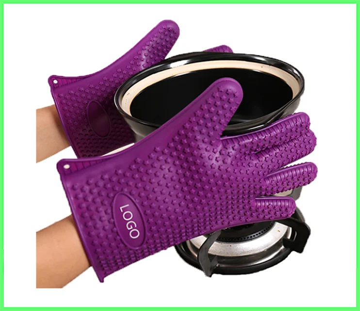 Heavy Duty Rubber Gloves Heat Resistant Kitchen Double Silicone Oven