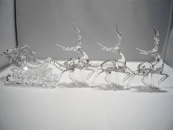 2016 Hot Sale Three Acrylic Reindeer And Sleigh Christmas ...