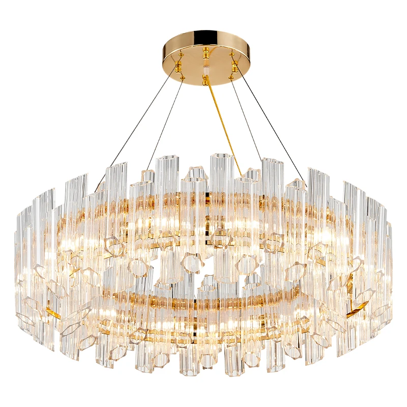 Factory price golden chandelier luxury modern circle pendant light