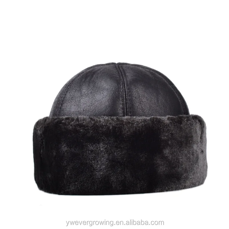 bomber leather hat