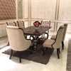 royal luxury antique classic style wood dining table set