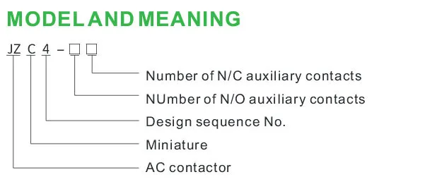 Auxiliary Contactor JZC4 CA2 20A 3Pole Contact Intermediate Relay JZC4-04 JZC4-13 JZC4-22 JZC4-31 JZC4-40 Contactor type Relay