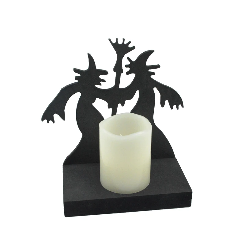 Decorative Black Tall Stand Candlestick Wooden Candle Holder Buy