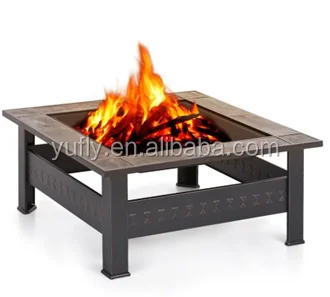 Home Patio Outdoor Warming Slate Surround Garden Bbq Ceramic Fire