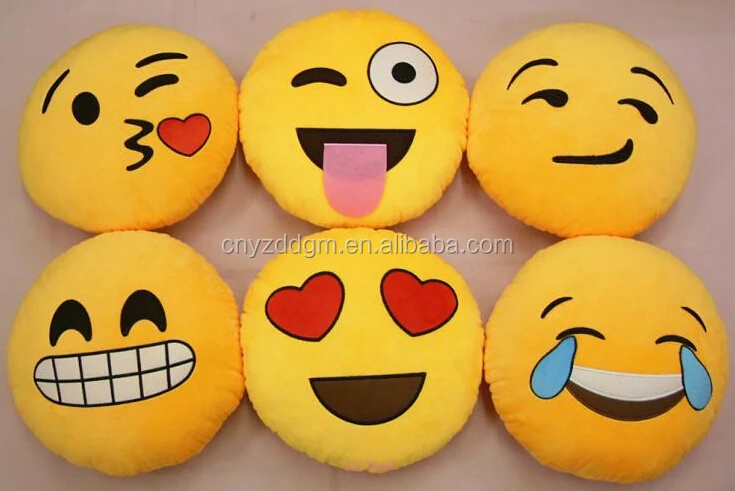 Sampel Gratis Boneka Bantal Emoji Ciuman Cinta Hati Senyum Wajah