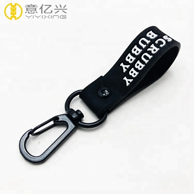 Latest Matte Black Color Keychain Of Metal Alloy With Rubber Band - Buy ...