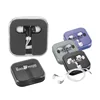OEM inventive Classic Suitable convenient 1.2 m cable in-ear mobile phone earbuds in transparent ABS plastic square case