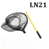 Long handle folding landing fishing hand net