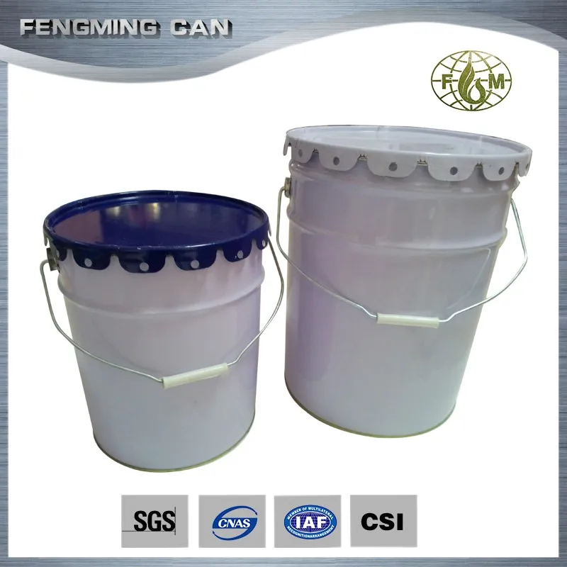 Round 4l 1 Gallon Clear Metal Paint Tin Can With Wire Handle Buy 1