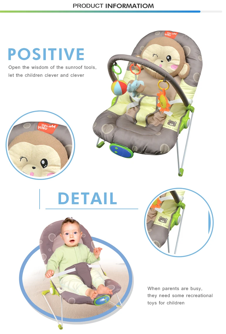 Wholesale Electric Musical Rocking Soft Baby Vibrating Bouncer Chair