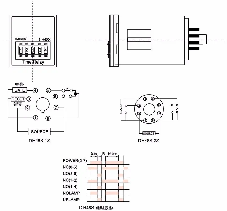 Реле времени dh48s s схема подключения