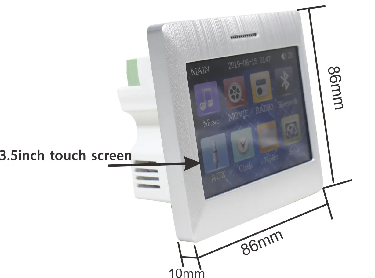 4 Channel Touch Screen Bluetooth Wall Amplifier With Wireless