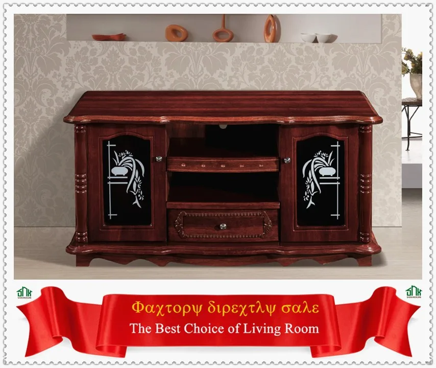 Antiguos muebles de madera tv lcd soporte de madera led tv stand mesas