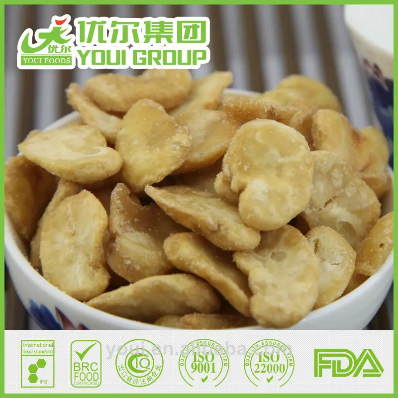 salted broad bean chips