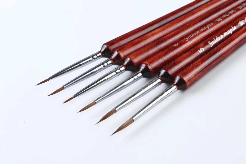High Quality Painting Tools Professional Detail Paint Brush Set High Quality Painting Tools Professional Detail Paint Brush Set Weasel Hair Brushes Short Handle Liner