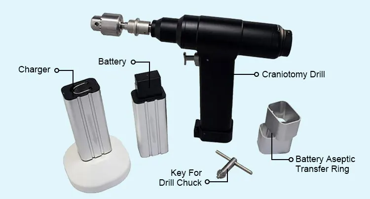Neurosurgery Instruments Orthopedic Craniotome Drill/ Surgical Cranial Drilling & Milling/ Auto- stop Craniotomy Drill