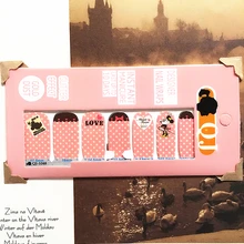 White Orange LOVE Mouse child Nail Arts Nail Sticker Waterproof Nail Decal Sticker Gel Polish French