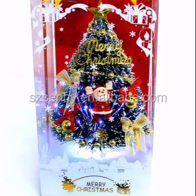 8 Inches mini tabletop led USB christmas tree