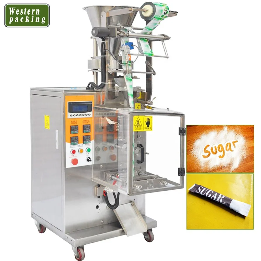 Automatic 5 Grams Sugar Sachet Stick Packing Machine/3 Sides Sealing 4