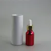 Black frosted 30 ml/transparent glass dropper bottle and prevent children open cap/tampering with obvious cap 10 ml / 30 ml drop