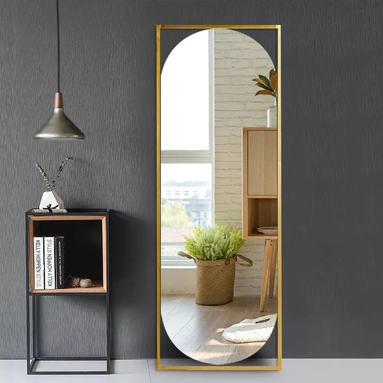 Metal Antique Gold Floor Mirror Full Length Free Standing Mirror Buy Full Length Mirror Gold