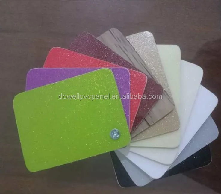Waterproof Laminate Pvc Kitchen Uv Sheet With Sparkle Color