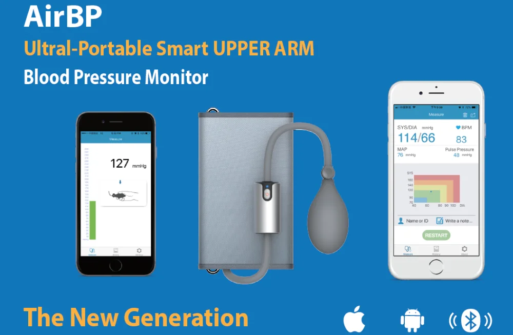 Wellue AirBP Blood Pressure Monitor - Bluetooth Smart Blood Pressure Monitor  