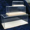 Acrylic Rugby Display Case with Wooden Base, Plexiglass American Football Display Case, Doll Clear Plastic Display Case