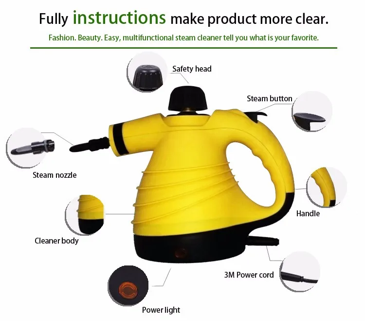 Cheapest & Hot Selling Handheld 220v 1050w Steam Cleaner Em302 From